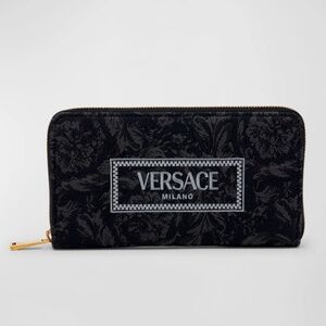 AUTHENTIC Versace - BRAND NEW Zip Jacquard Embroidered Long Wallet